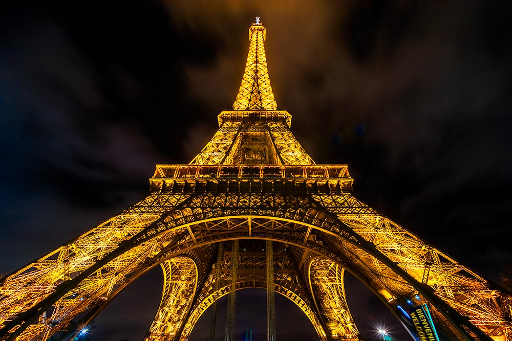 PARIS – DECEMBER 05: Lighting the Eiffel Tower on December 05, 2